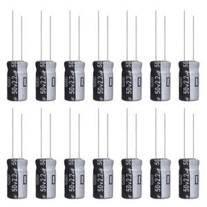 2.2uF 50V 5x11mm Electrolytic Capacitor 2.2 UF MFD 50 Volt 0.2x0.43in Aluminum Capacitors (Pack of 15)