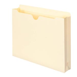 Smead File Jackets Letter Size for File Folders, Reinforced Straight-Cut Tab, 2" Expansion, Letter Size, Manila, 50 Per Box (75560)