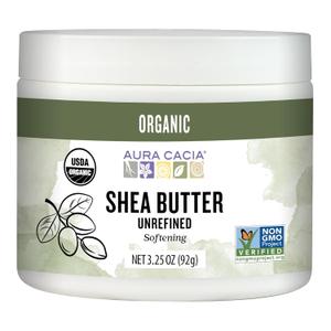 Aura Cacia Organic Shea Butter | Unrefined Body Care | 3.25 oz.
