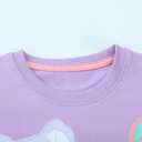 Toddler Girl Cotton Long Sleeve Sweatshirt Christmas Clothing 2-9Y (Purple)