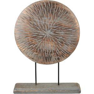 Farmhouse Table Sculpture Home Decor Statue Mandala Carved for Modern Home 10" x 14", Living Room, Fireplace Mantel Shelf, Table and Entryway Decor Stand (Design 6)