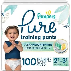 Pampers Pure Protection Training Underwear, Unisex, Size 2T-3T, 100 Count, Premium, Hypoallergenic, Soft, Absorbent