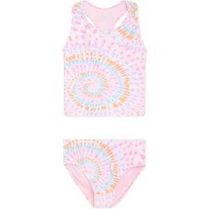 Eddie Bauer Girls' UPF 50+ Swim Bikini Bottom and Racerback Tankini Set, Waterspout,  Small, Waterspout