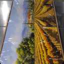 XLSJERST Fall Picture - Orange Wall Art Vineyard Large Landscape Autumn Framed Wall Decor Living Room Vintage Artwork Nature Forest Canvas Wall Art for Bedroom Office Fall Wall Decor - 40x20 Inches