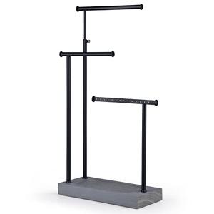 SRIWATANA Jewelry Organizer Display Extra Tall Necklace Holder 3 Tier Jewelry Tree Stand, Gift Idea (Weathered Grey & Black)