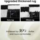 Super Soft Rug for Bedroom, 5x7 Ft Black and White Area Rug Classic Checkered Shaggy Anti-Skid High Pile Soft Fluffy Rug Fuzzy Carpet for Living Room Bedroom Kids Room Nursery, Dorm Home Decor