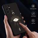 Compatible with Samsung Galaxy S22 Ultra Case, Evil Eyes Phone Case for Girls Women Cute Soft TPU Case