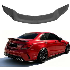 time secret Duckbill Rear Spoiler for Mercedes Benz W205 C-Class C63 C160 C180 C200 C250 C300 C400 C450 2015-2021, Trunk Tail Deck Lid Splitter Wing Lip (Carbon Fiber Pattern)