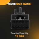 Power Seat Switch, 8 Way Front Right Passenger Side Control Switch Compatible with 2007-2013 Buick Cadillac Chevy GMC - CTS, DTS, Escalade, Silverado, Tahoe, Sierra, Yukon - Replaces 12451498 25974715