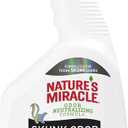 Natures Miracle Skunk Odor Remover, 32 Fluid Ounces, Removes Skunk Odors On Fabrics, Clothing, Carpets And Other Surfaces