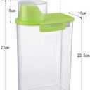 Pet Food Storage Container with Graduated Cup and Seal Buckles Food Dispenser for Dogs Cats (Green)
