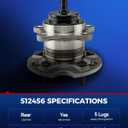 KAX 512456 Rear Wheel Bearing Hub Assembly for 2011-2020 Toyota Sienna FWD