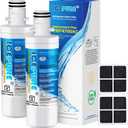 ICEPURE ADQ747935 Replacement for LG LT1000P Kenmore Elite 9980 MDJ64844601 LT1000, LT1000PC, ADQ74793501 LMXS28626S, LMXS30796S LMXC23796S Refrigerator Water Filter and LT120F Air Filter, 2 Combo (2+2 Count (Pack of 1))