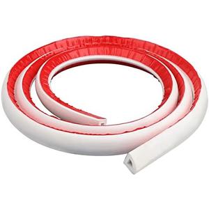 Duzzy Flexible Quarter Round Molding, 8.2FT Peel and Stick Quarter Round Trim Tile Moulding Trim, Suitable for Curved Wall/Floor/Corner Caulk Strip (White)