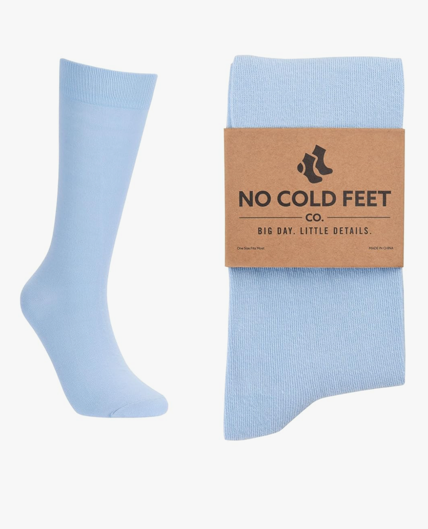 No Cold Feet Fun Colorful Novelty Socks for Men for Dress Casual Formal Groomsmen Wedding, Blue Argyle, 2 pairs, Size M (8-13)