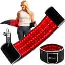 Lifepro Red Light Therapy Belt  Infrared Red Light Therapy for Body, Back Pain and Shoulder - 660nm & 850nm Near Infrared Heating Pad  Adjustable & Portable for Wellness & Relaxation (True Black)