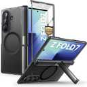 i-Blason for Samsung Galaxy Z Fold 7 Case [9H+ Tempered Glass Screen Protector] [MagSafe Compatible] [Hinge Protection & Kickstand] Full-Body Protective Magnetic Phone Case for Z Fold 7 (Frost Black)