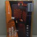 HOPERAN Heated Stadium Seats for Bleachers with Back Support Wide Cushion, Extra Portable Bleacher Seat Foldable Stadium Chair, USB 3 Levels of Heat, Pockets for Outdoor Indoor Sports 23" Black 2pcs