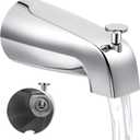 Dreyoo 5 1/4 Inch Bathroom Tub Spout Compatible with Westbrass E531D-1F-62, Fits Wall Front Mount Tub Spout with Shower Diverter 1/2'' IPS Inside Thread Bathtub Faucet (Chrome)