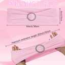 WJWHQ 100PCS Spandex Stretch Chair Sashes Bows Elastic Chair Cover Bands Ties with Buckle Slider for Wedding Party Reception Events Universal Ceremony Banquet Decorations(Pink)