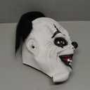 TAUXBLO Scary Demon Clown Mask Evil Clown Mask Creepy Halloween Adult Latex Costume Cosplay Props (Black)