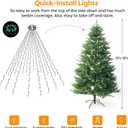 Christmas Tree Lights Red and Green Christmas Lights Outdoor Indoor 400Led 10 Lines with 8 Lighting Modes, Timer and Remote Control, Fairy Lights for Wedding Home Party 6Ft - 9Ft Xmas Tree Decorations