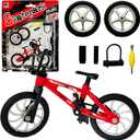 Mini Finger Bike Toy  Alloy Mountain Bicycle Model with Tools, Movable Parts, Gift for Kids & Collectors (Red)