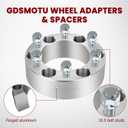 4pcs 2" Inch 6x5.5 to 6x5.5 Wheel Spacers Adapters 14x1.5 Studs 6x139.7 for 6 Lug for GMC for Yukon/Yukon Xl/Sierra 1500, for Chevrolet for K1500/Express 1500, for Cadillac for Escalade