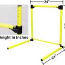 3Pcs Hurdles Training Equipment, Adjustable Height Hurdles Track and Field, Agility Speed Jumping Training Equipment for Soccer Basketball Football Dogs, Detachable-Green