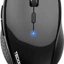 TECKNET Bluetooth Mouse, 4800 DPI Wireless Mouse, 6 Adjustable DPI, 6 Buttons Compatible with Laptop/Windows/Computer - Black