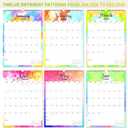 2 x 2026-2027 Wall Calendar, 18-Month Large Hanging Wall Calendar 2026-2027, Jan. 2026 - Jun. 2027, 12" x 17" Large Calendar 2026 with Twin-Wire Planner for Home & Office Organization, with Stickers