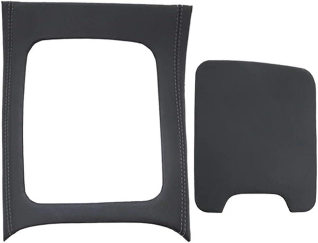 Center Console Armrest Storage Box Panel PU Leather/with Villus Sticker Interior Kit Compatible for Mercedes-Benz C Class W206 2022 2023(PU Leather) (PU Leather)