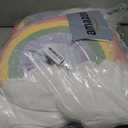 Queekay 2 Pcs 21 Inch Rainbow Shaped Pillow Home Decorative Cloud Pillow Lovely Stuffed Kid Soft Throw for Girls and Boys Friends Gifts Bedroom Resting Room Decorations(Red)