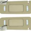 Beige Left Driver & Right Passenger Side Car Sun Visor Fits for 2007-2014 Cadillac Escalade Chevy Tahoe GMC Yukon 2007-2013 Chevy Avalanche Silverado GMC 1500 2500HD 3500HD, Replaces 22850306