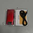 PRUNUS J-328 Mini Portable Pocket FM Radio MP3 Walkman Radio with Recorder, Gifts for Mom, Lock Key, SD Card Player, Rechargeable Battery Operated(NO AM) Red