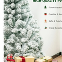 4.5ft Pre-Lit Premium Snow Flocked Hinged Artificial Christmas Tree w/150 Lights