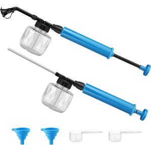 Qualirey 2 Pack Diatomaceous Earth Duster, 250ml Garden Powder Applicator Dispenser, Bulb Duster Sprayer, Home Powder Applicator, Puffer Sprayer for Multi Purpose Indoor & Outdoor (Blue)