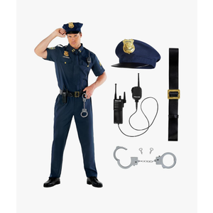 Morph Police Costume Men, Cop Outfit Men, Police Costume Adult, Halloween Costumes For Adults, Size Large