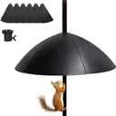 TCBWFY 18 Inches Squirrel Proof Baffle for Protecting Bird Feeders and Houses,Heavy-Duty Pole Mount Raccoon and Squirrel Guard Stopper for Outside Shepherd Hooks,Bird Feeder Accessories