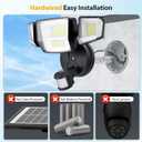 Onforu 90W 10000LM LED Motion Sensor Outdoor Lights, 4-Head Dusk to Dawn Outdoor Lighting, Hardwired Flood Lights, IP66 Waterproof 6500K Security Floodlight for Outside (Black)