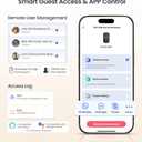 Veise VE017 Fingerprint Smart Door Lock, App Control, 8-in-1 Keyless Entry, Auto Lock, Emergency Power Port, Electronic Touchscreen Keypad, Biometric Smart Locks for Front Door, Matte Black