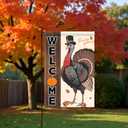 2 x Thanksgiving Garden Flag,Fall Yard Flags for Outside,with Different Designs on Each Side, Harvest Flag for Porch Balcony Outdoor Decor