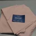 Bedsure 100% Washed Cotton Duvet Cover Queen Size - Petal Pink Minimalist Cotton Duvet Cover Linen Like for All Seasons - GentleSoft Plain Simple Bedding, 3 Pieces (Petal Pink, Queen, 90"x90")