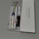 BAITEYOU Narrow Metal Band Compatible with Apple Watch Bands 38mm 40mm 41mm 42mm 44mm 45mm 46mm 49mm (Series 11 10 9 8 7 6 5 4 3 2 1 SE Ultra), Dressy Thin Stainless Steel iWatch Bands for Women (Silver/Gold)