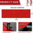Extra Thick Red Carpet Runner for Party, 3ft x 10ft Non-Slip Red Carpet Runner Rug Waterproof Aisle Runway Carpet for Wedding Ceremony, Prom Proposal, Banquets Decor