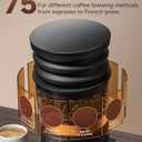 AMZCHEF Single Dose Coffee Grinder 75 Settings Burr Grinder, 40mm Conical Burr, Anti-Static & Low-Retention Design, Quiet DC Motor with Magnetic Outlet & Vacuum Dosing Cup for Espresso, French Press