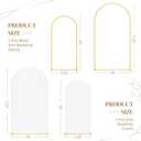 Toolterritary Metal Arch Backdrop Stand and Cover Set of 2, Sturdy 7.2FT, 6FT Party Backdrop Set, Wedding Arch Frame and Cover Set for Birthday, Baby Shower,Christmas, Anniversary