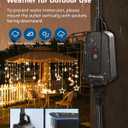 DEWENWILS Outdoor Wireless Remote Control Outlet, 15 amp Heavy Duty Weatherproof Remote Controlled Light Switch for Lights String Lights, 100 Feet Range, UL Listed