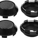 X AUTOHAUX 4pcs Black 68mm Dia 6 Clips Wheel Tyre Center Hub Caps Cover for Car