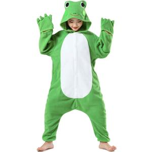 CANASOUR Unisex Halloween Kids Costume Party Children Cosplay Pyjamas (105#(Size 6), Green Frog)